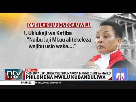 Naibu Jaji Mkuu Philomena Mwilu akabiliwa na ombi jipya la kutaka kuondolewa kwake afisini