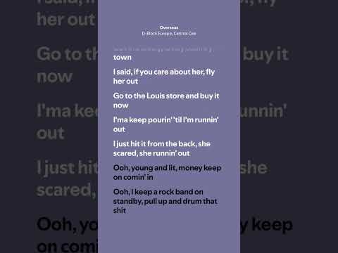 Overseas Song by Central Cee and D-Block Europe [Lyrics]