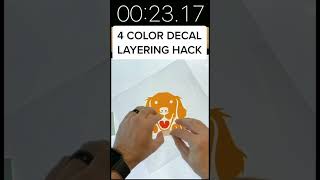 Layering a decal for lots of color! #cricut #cricutmade #cricuthacks #cameo4 #crafttok #decals #diy