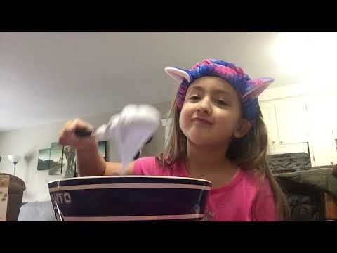 Making fluffy slime!