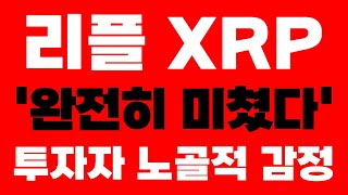 [리플 XRP 엑스알피] 긴급속보 '완전히 미쳤다' 투자자 노골적 감정표현