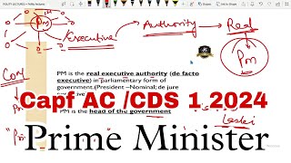 Capf AC 2024 / CDS 2024 Polity Foundation Course | Lecture 12 : Prime Minister #cdspolity #capfac