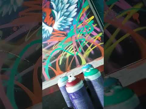 Segue o canal e  deixa o like! graffiti em painel de compensado.