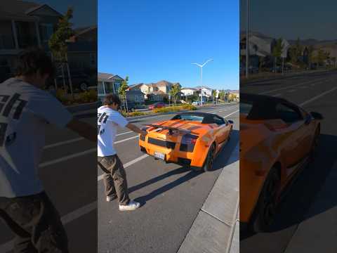 Sticky Tape RIPPED Off Friends Lamborghini!! #shorts
