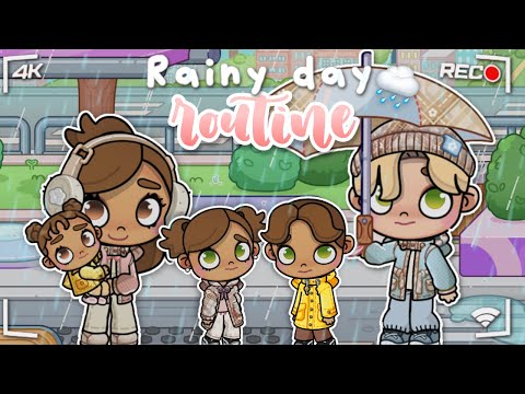 Family RAINY DAY Routine 🌦️☀️ || Avatar World Roleplay