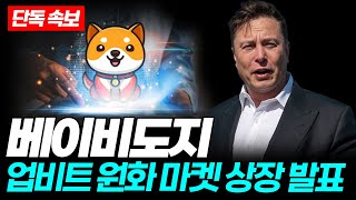 [베이비도지 코인 전망] 베도지 업비트 상장 발표?! "5월이 마지막 매수 기회입니다" 일론 머스크가 샤라웃한 코인! #babydogenews