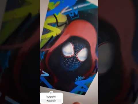 (Miles Morales) Tela pintada no spray #shorts #milesmorales #graffiti #arts #canvas #spiderman