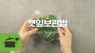 깻잎보관법 ♡ 고기 다먹었으면 이것부터! [만개의노하우]