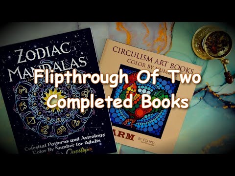 Flipthrough Of Two Completed Coloring Books