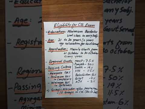 CSS eligibility criteria | css eligibility criteria 2021 | css age limit | Study Corner