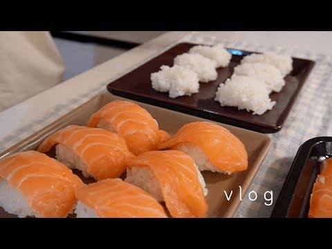 [초등맘 vlog] 주말일상 | 집밥(치킨랩, 연어초밥) | 대장내시경 D-3 | 이마트몰 장바구니 | 광장시장 찹쌀꽈배기