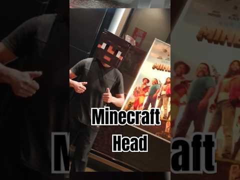 Cabeza de Minecraft para ver la peli de... #minecraft #minecraftshorts #diy
