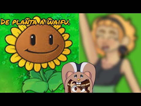 Humanizando al girasol de plantas vs zombies.