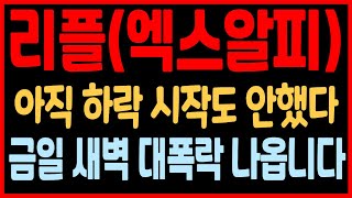 [리플(엑스알피) 코인전망] 아직 하락 시작도 안했습니다! 금일 새벽 진짜 대폭락 나와요! 반드시 "이렇게" 대응 하셔야 돈 지킬수 있습니다! 필히 시청.