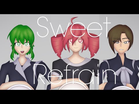 【Kasane Teto x GUMI x MEIKO】Sweet Refrain 【VocaloidxUTAU Cover】CW: Flashing imagery/Glitches