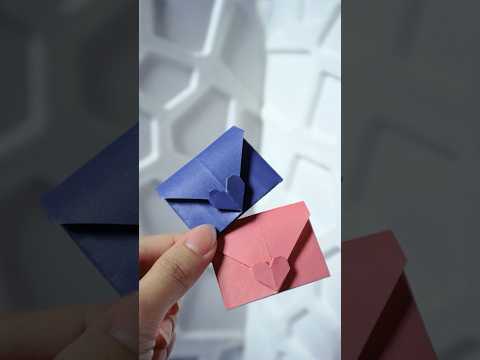 给喜欢的人折一个可爱的爱心信封 “Heart Envelope Origami” #cute