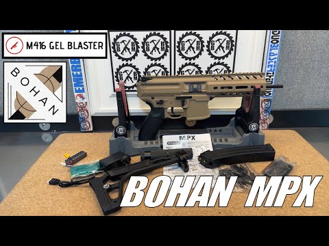 NEW! BOHAN MPX (TOY!) Gel Ball Blaster - V2 Gearbox, Metal Gears, Last Round Open, Blowback M416