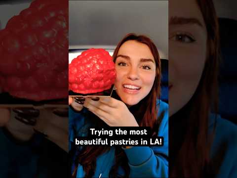 Trying the most beautiful pastries in LA! #Foodie #Eating #Mukbang #ASMR #Shorts #LA ￼
