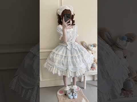Cream Petal Cotton One-Piece Dress #lolitacoord #retrostyle #vintagestyle #kawaiifashion #eglfashion