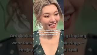 Orm is so happy to see Lingling wearing their matching couple rings💍😍#หลิงออม #LingOrm