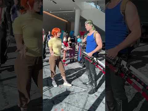 when you don’t coordinate cosplays #nycc #cosplay #anime #leagueoflegends #onepiece #zoro #nami