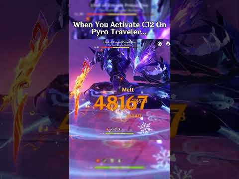 When You Activate C12 On Pyro Traveler.. #genshinimpact