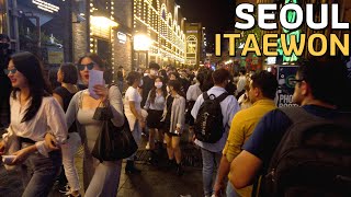 Burning today 🔥🔥 Itaewon's Saturday 😎😎 Fantastic night | Seoul 4k, Binaural Sound
