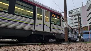 香港郊外のライトレール列車。香港新界輕便鐵路。
