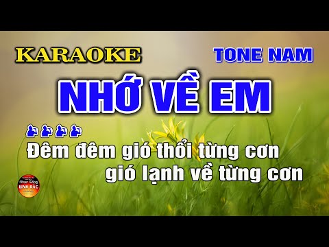 Karaoke Nhớ Về Em I Beat Hay Dễ Hát I Karaoke Kinh Bắc