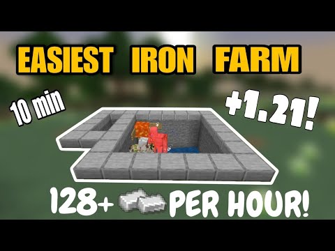 EASIEST IRON FARM In MINECRAFT UNDER 10 MINUTES|Minecraft Tutorial|
