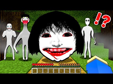 恐怖の森で巨大な顔に襲われるマインクラフト😱【マイクラ・まいくら】ぽっぴんず