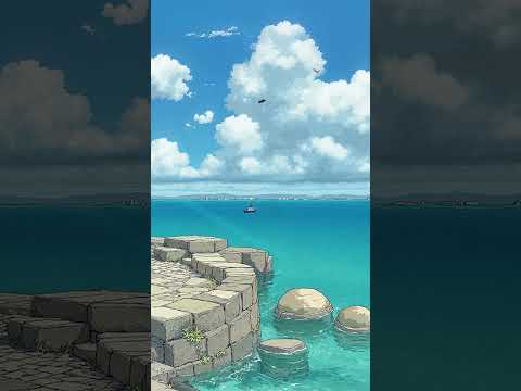 Hidden summer café getaway with sea breeze and sunlight 🍹 #lofi #lofihiphop #lofiforgoodmood