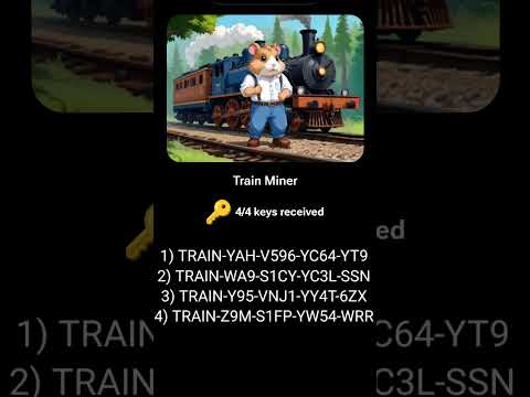 Hamster Kombat Get more keys Train Miner  19 August 2024