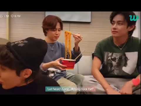 Jung Kook farting in live and Jimin saying it's powerful 😂💜