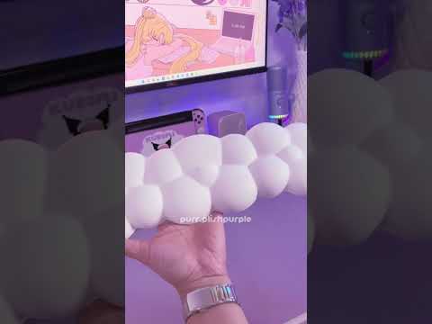 cloud wrist rest unboxing 💜☁️ #unboxing #unboxingvideo #aesthetic #kawaii #desksetup #gamingsetup