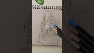 Coloring process for Clorinde #shorts #genshinimpact #genshinimpactart #clorinde #fontaine #fanart