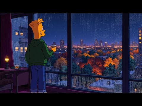 raindrops on the window ☔ lofi hip hop ~ soft beats / warm mood