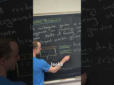 Live Lecture Practice - What is the maximum area of this garden?