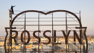 CLIMBING THE ROSSLYN HOTEL ANNEX SIGN (DO NOT TRY THIS)