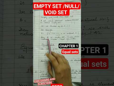 #chapter1  #class11 #sets VOID/EMPTY/NULLSET