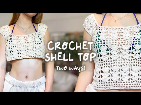 crochet shell top tutorial | easy and beginner-friendly!