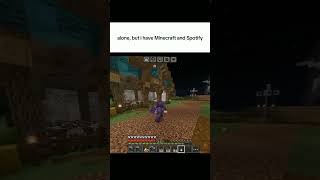 alone, but i have Minecraft and Spotify🙂 #minecraft#alone#minecraftvibes #sad