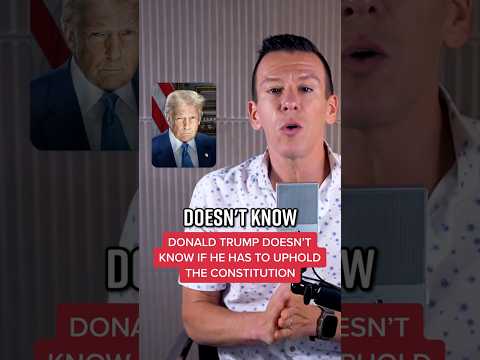 Trump Says He Does Not Know if He Has to Uphold Constitution