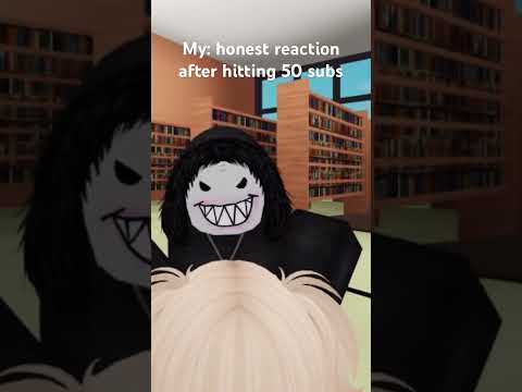 I MADE IT TO 50 SUB 😭🥳 #roblox #funnyroblox #gojo #MRSHARKMASK #funnyrobloxmemes fyp