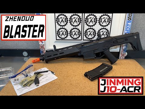 Jinming J10-ACR BLACK (TOY!) Gel Ball Blaster - GEN9 Gearbox - Auto - Semi - ZHENDUOBLASTER
