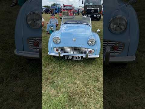 1956 Triumph TR3A, looking superb in the pale blue.