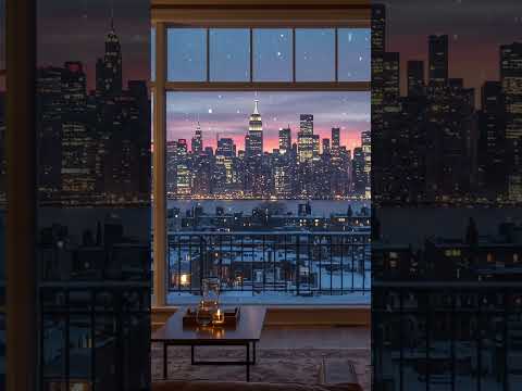 Manhattan Snowy City Cosy Apartment Ambience for Studying and Working