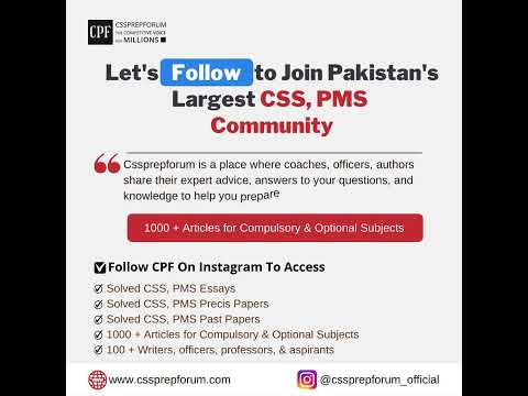 Pakistan"s Largest Competitive Community | Cssprepforum | CSS | PMS
