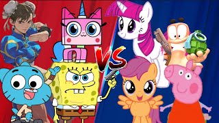 MUGEN Request 859: Chunli, KiSpongeBob, Gumball, Unikitty VS BoggyB, PoppaPeg, Lovestruck, Scootaloo