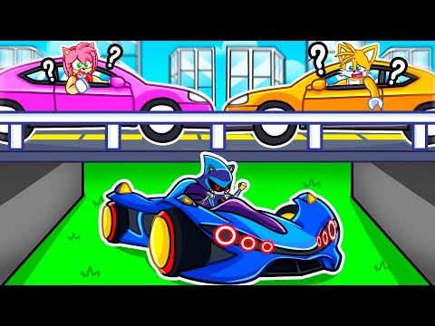 METAL SONIC CAR SPEEDRUNNER vs HUNTERS In DRIVING EMPIRE!